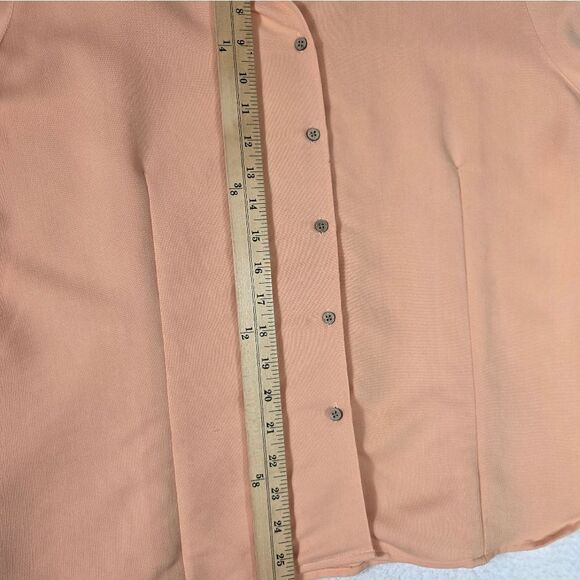 Cubavera Women’s XXL Peach Button-Down Blouse Short Sleeve - Picture 10 of 15